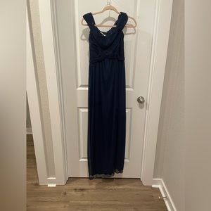 david’s bridal navy blue bridesmaids dress size 2. worn once